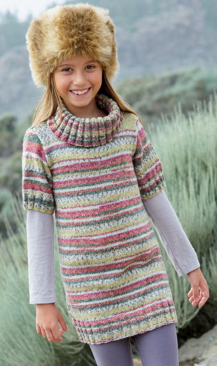 Round Neck and Cowl Neck Sweater Dresses in Sirdar Crofter DK - 2311 - Downloadable PDF