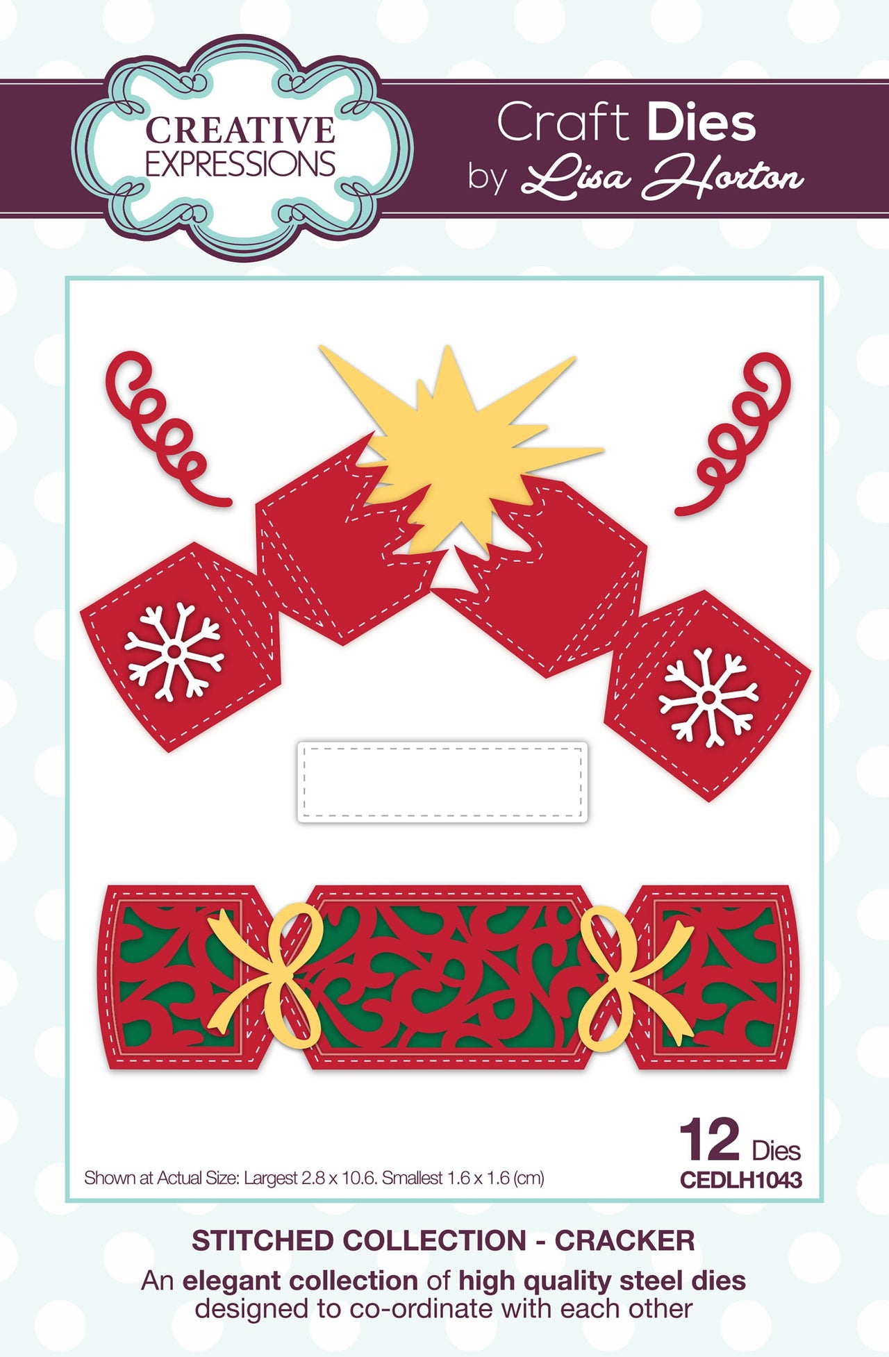 Creative Expressions Stitched Craft Dies By Lisa Horton - Cracker