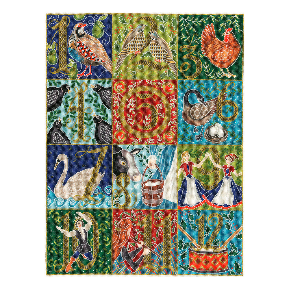 Bothy Threads 12 Days Of Christmas Cross Stitch Kit - 31cm x 42cm