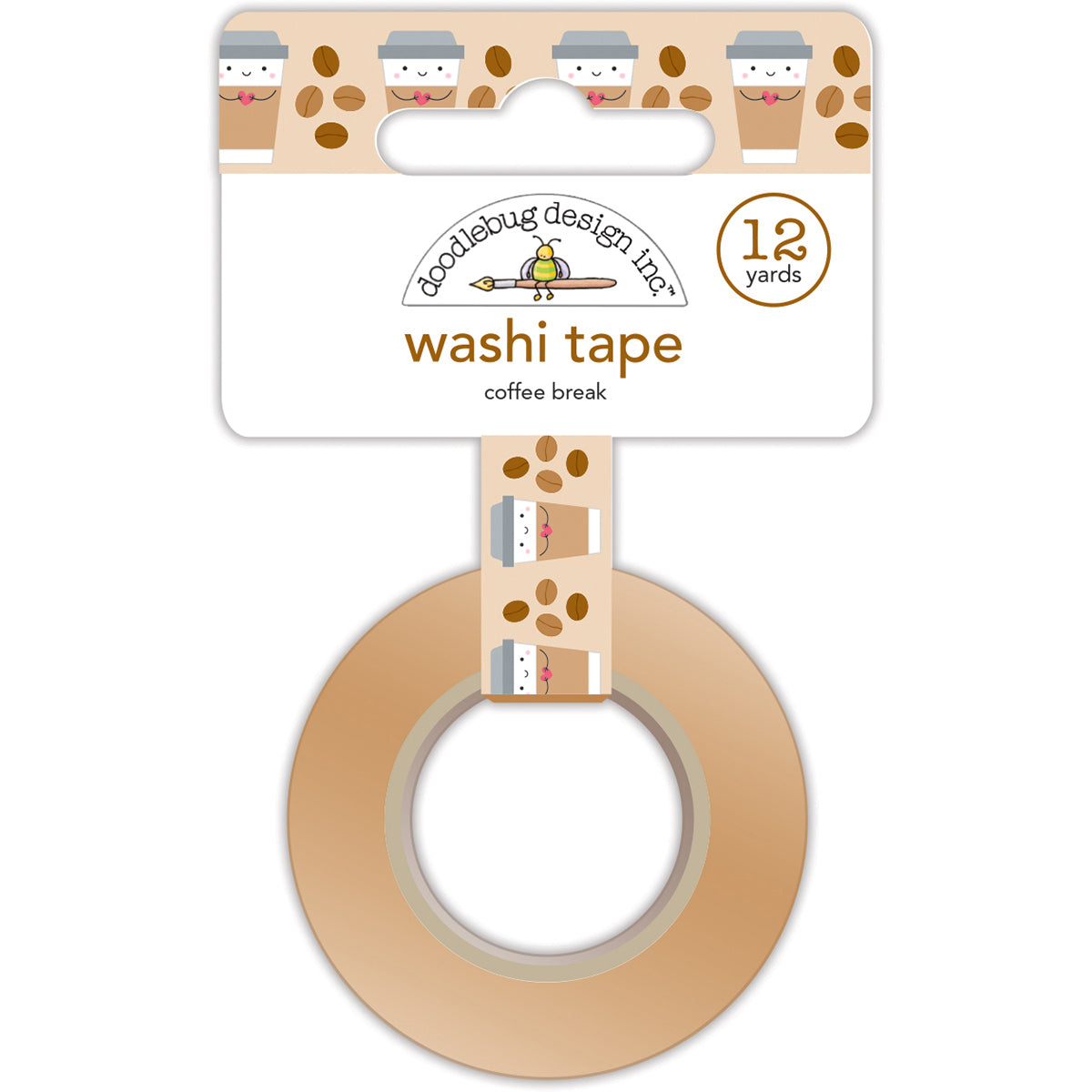 Doodlebug Washi Tape 15mmX12yd - Coffee Break