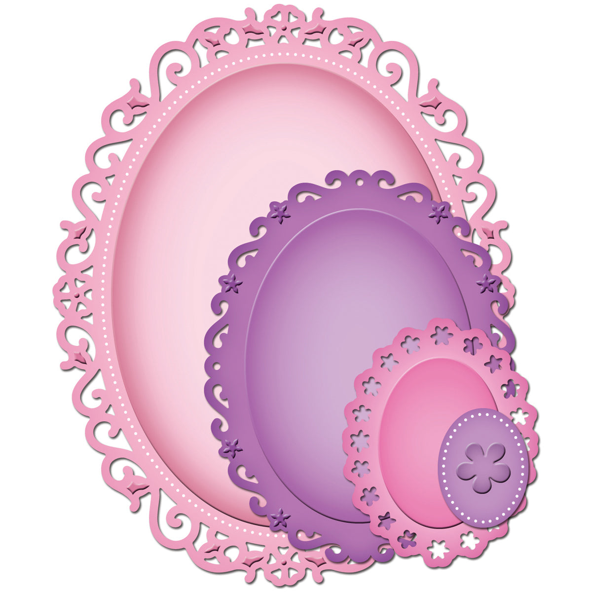 Spellbinders Nestabilities Decorative Elements Dies - Floral Ovals