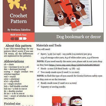 160 Dog bookmark or decor