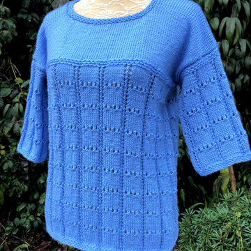 All Squared! Eyelet Sweater