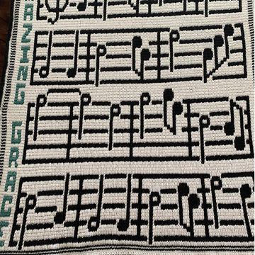 Amazing Grace Music Blanket Pattern