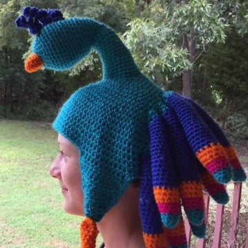 Birdbrain Peacock Hat
