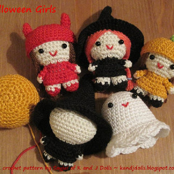 Halloween Girls PDF Amigurumi crochet pattern