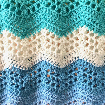 Open and Shut Ripple Baby Blanket
