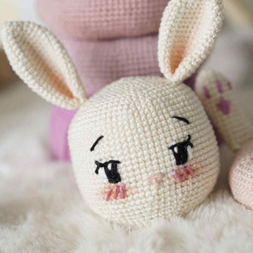 Crochet Bunny Stacking Toy Pattern – Amigurumi Rabbit Baby Toy PDF