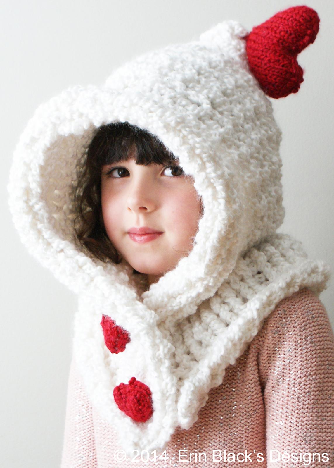 Chunky Heart Hood (hat022)