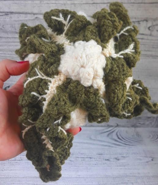 Crochet Cauliflower Pattern: Montessori Baby Toy, Friendsgiving Decor (PDF Pattern)