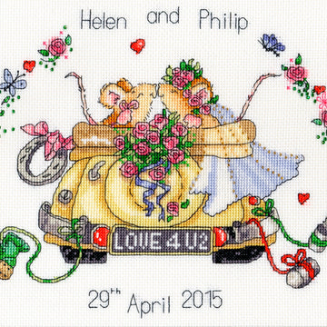Bothy Threads Just Married Cross Stitch Kit - 28cm x 24cm