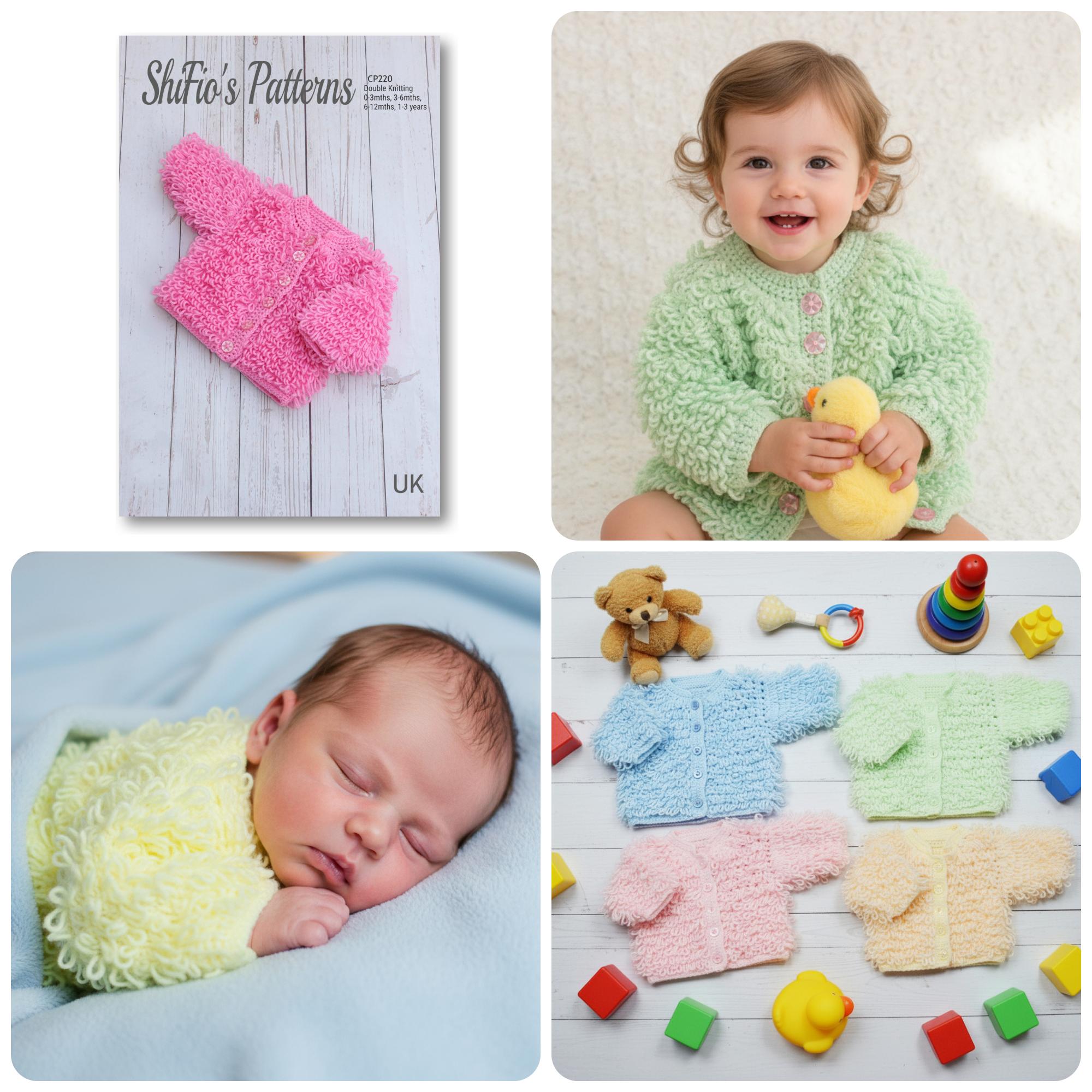 220-Loopy Baby Jackets Crochet Pattern #220
