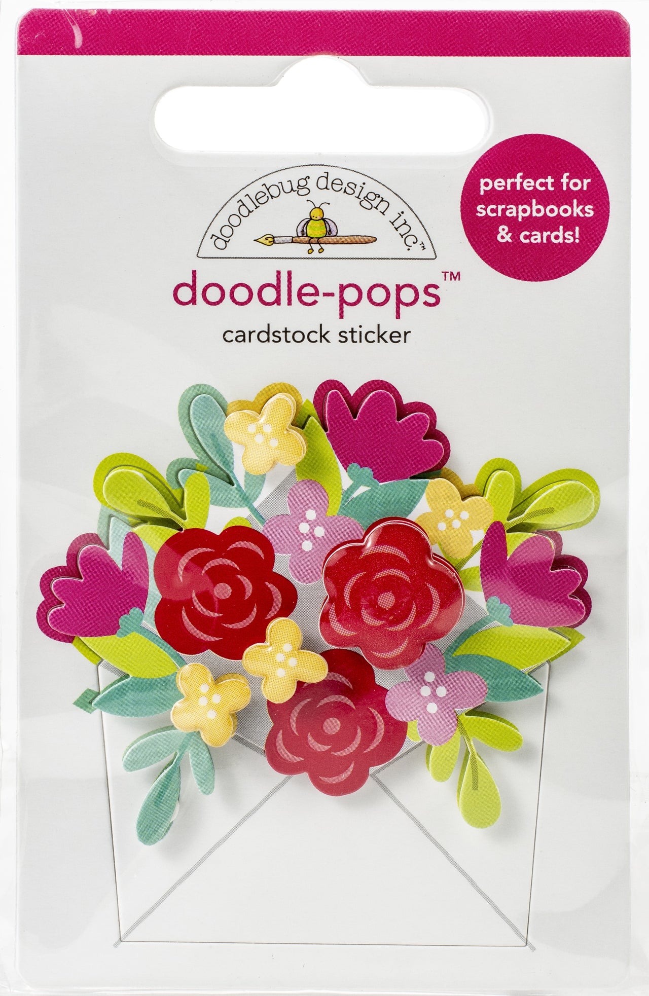 Doodlebug Doodle-Pops 3D Stickers - Sending Love, Love Notes