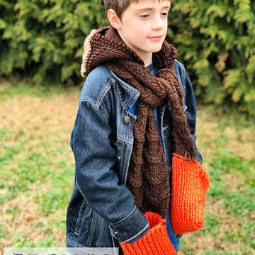 Hooded Owl Scarf and Blanket