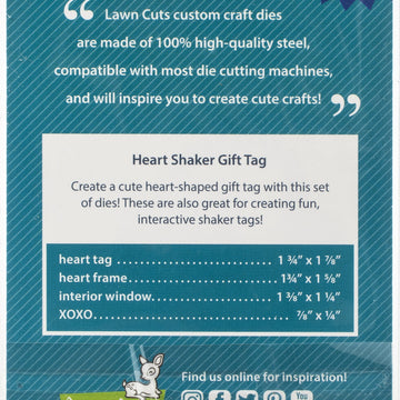 Lawn Fawn Lawn Cuts Custom Craft Die - Heart Shaker Gift Tag