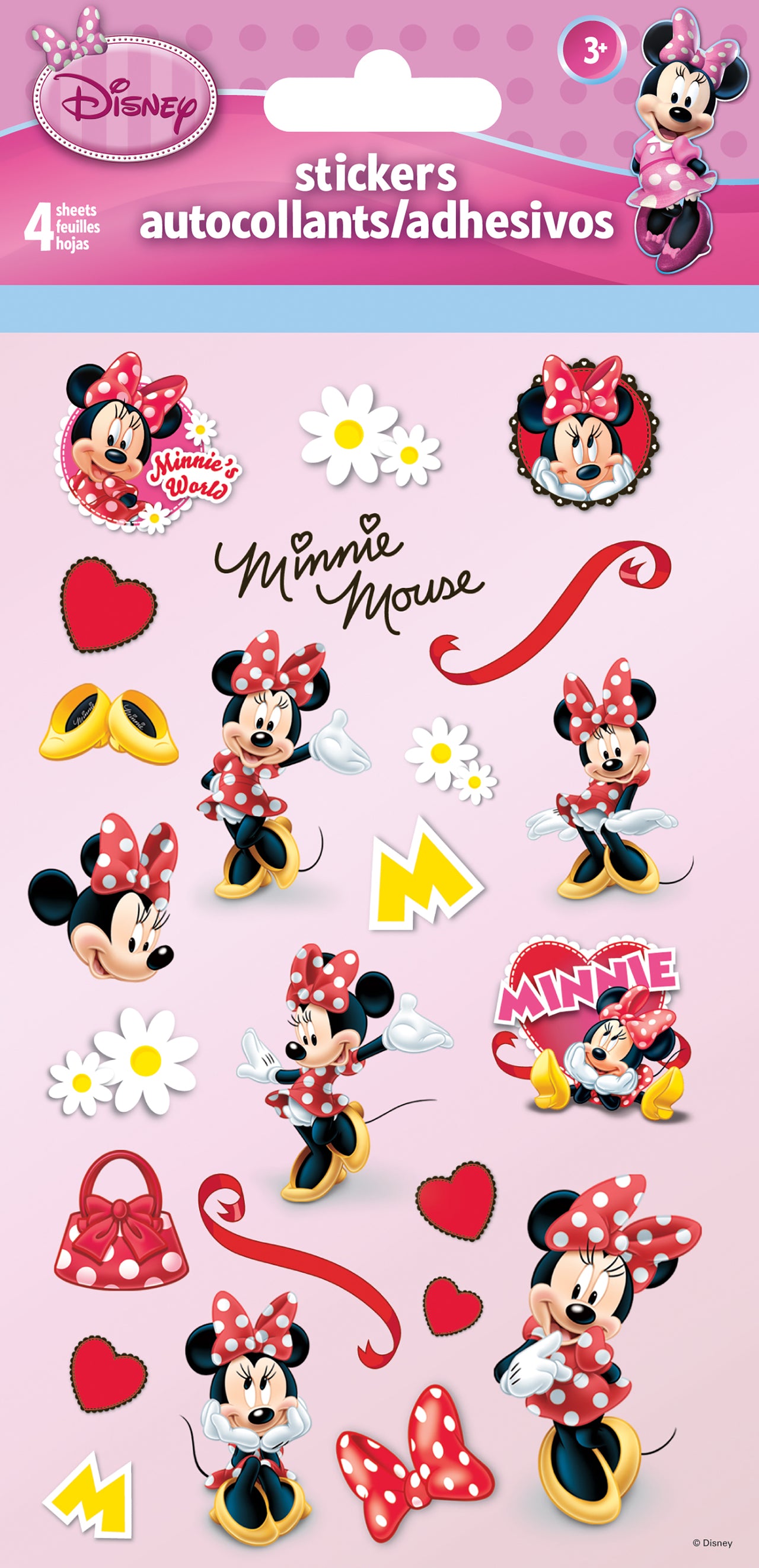 Trends International SandyLion Disney Stickers 4/Sheets - Minnie Mouse