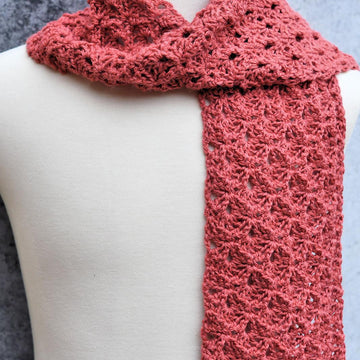 Cranberry Lace Scarf