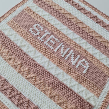 Personalised Baby Name Bobble Blanket