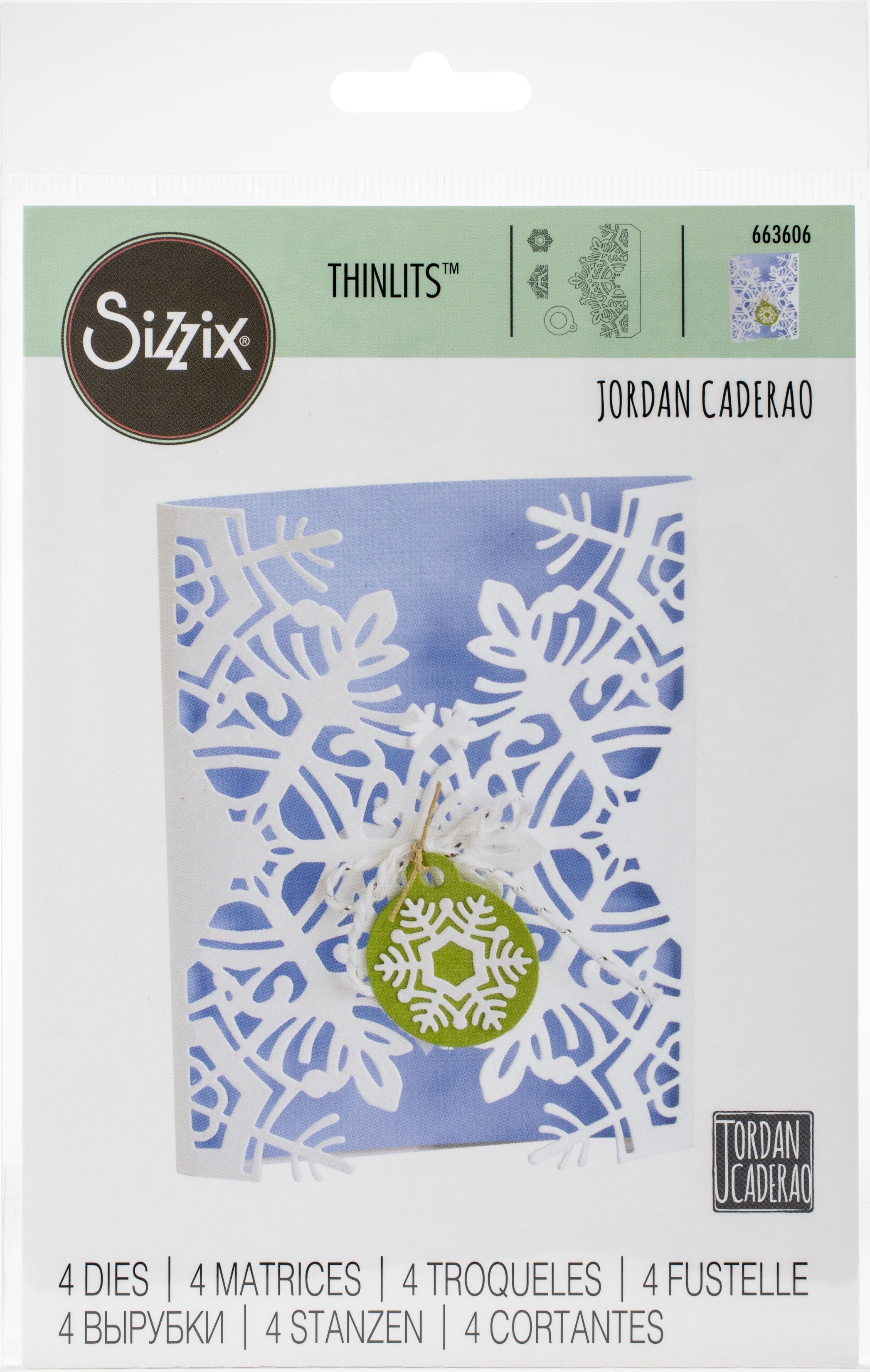 Sizzix Thinlits Dies By Jordan Caderao - Card Wrap, Snowflake