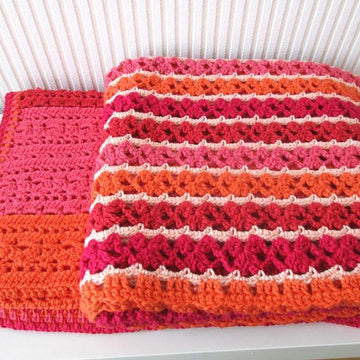 "Simply in red” baby blanket