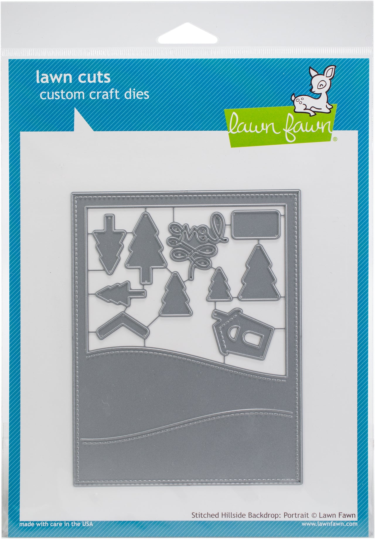 Lawn Fawn Lawn Cuts Custom Craft Die - Stitched Hillside Backdrop Portrait
