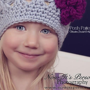 Crochet Cluster Beanie Hat With Flower Pattern 123