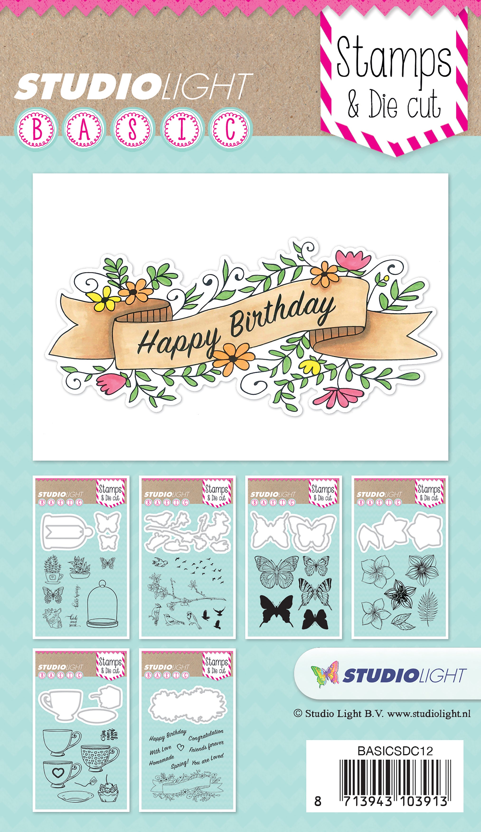 Studio Light Basic Stamp & Die Set - Sentiments