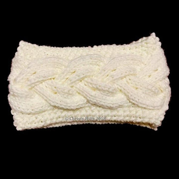 Milky White Cables Headband/Ear Warmer Knitting Pattern