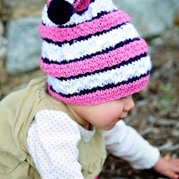 Textured Stripe Stocking Cap