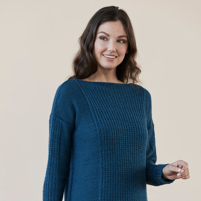 Canby Pullover - Jumper Knitting Pattern for Women in Tahki Yarns Whistler