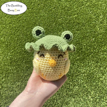 Chick With Frog Hat