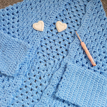Crochet Periwinkle Cocoon Cardigan Pattern