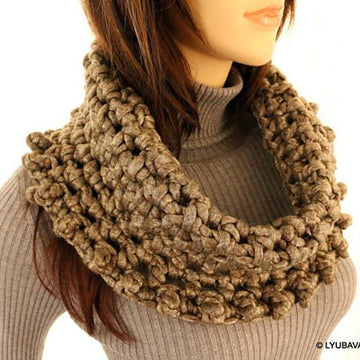 Chunky Cowl Metallic Gray