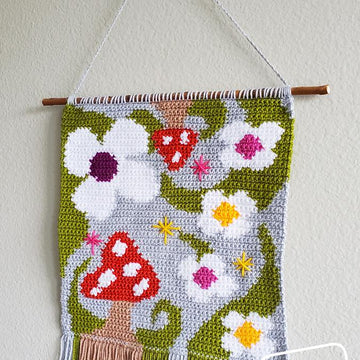 'Shrooms and Blooms Wall Hanging