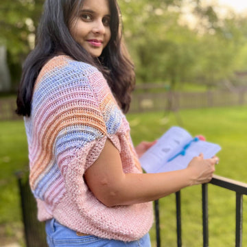 V-Snug Oversized Crochet Tee