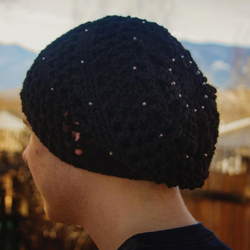 Beaded Slouchy Beanie