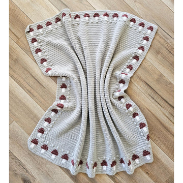 Mushroom Border Blanket