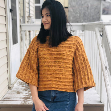 Pullover Sweater with 3/4 sleeves