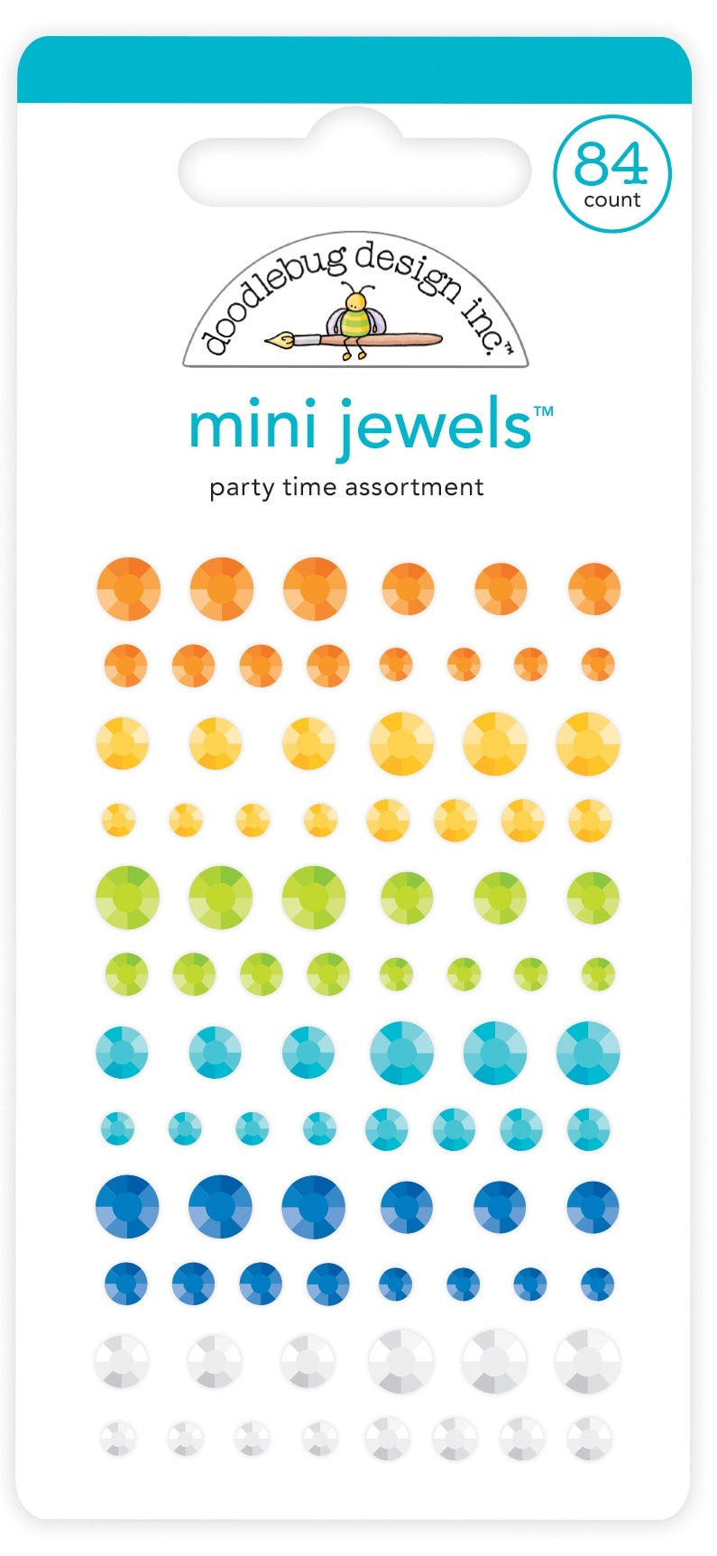 Doodlebug Adhesive Mini Jewels - Party Time Assortment