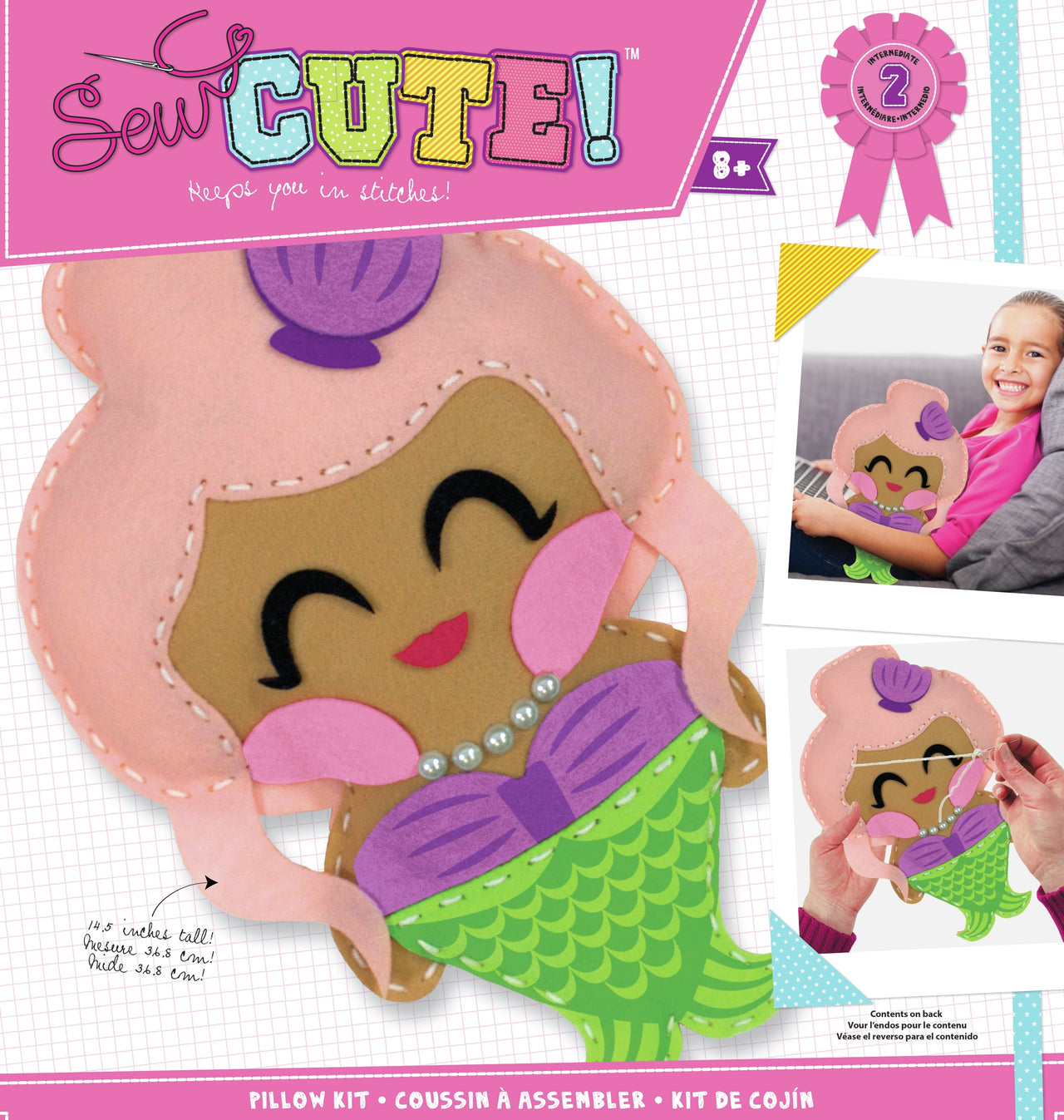 American Crafts Sew Cute! Felt Pillow Kit - Mermaid