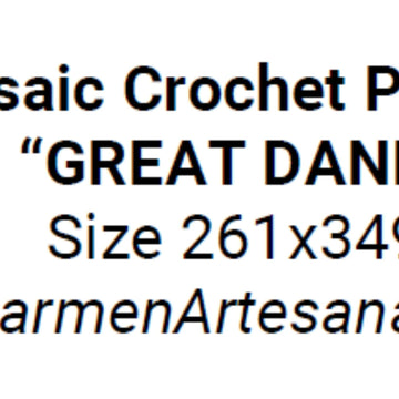 GREAT DANE in overlay mosaic crochet pattern