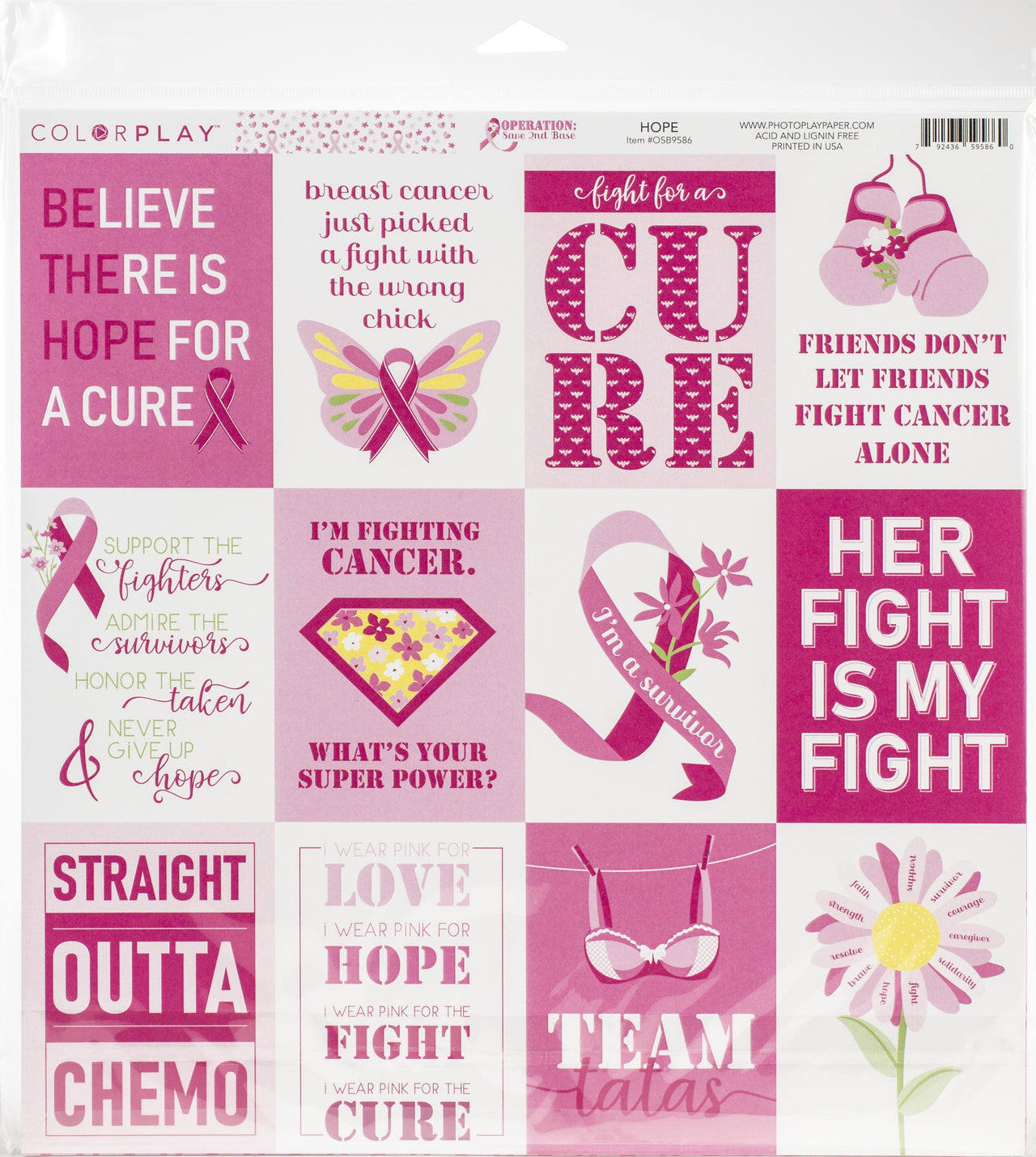 Photoplay Paper ColorPlay Collection Pack 12"X12" - Operation Save 2nd Base