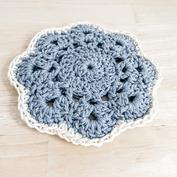 Snow Drop Crochet Coasters Pattern