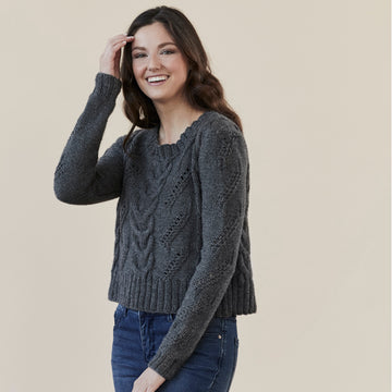 Bradbury Pullover - Jumper Knitting Pattern for Women in Tahki Yarns Classic Superwash