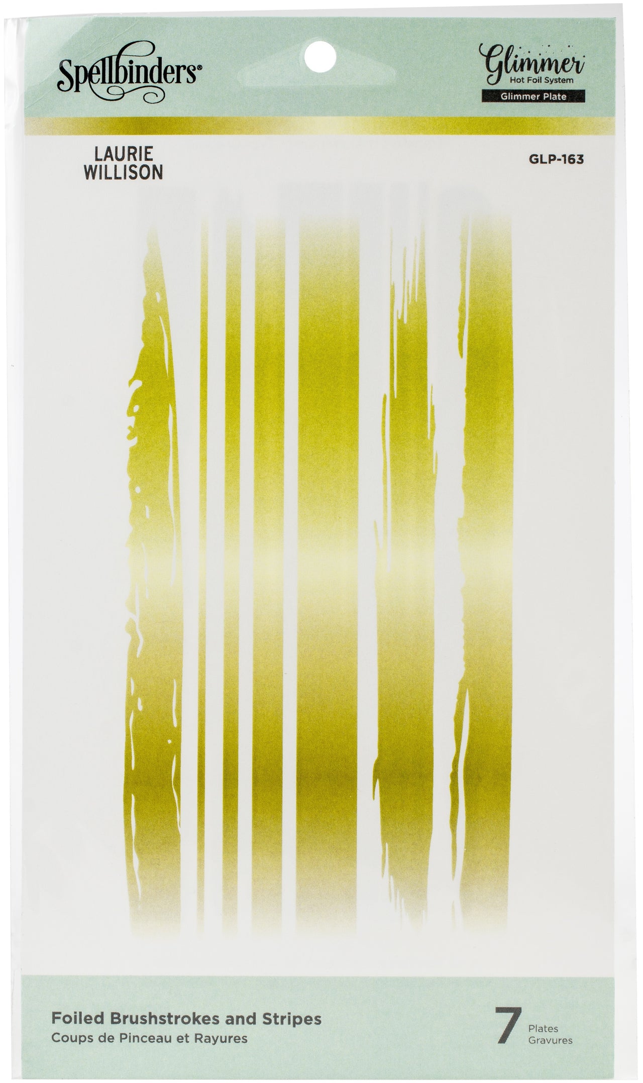 Spellbinders Glimmer Plates - Foiled Brushstrokes And Stripes