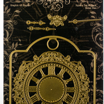 Graphic 45 Staples Dies - Square Tag & Clock