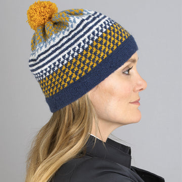 Billie Fairisle Hat - Free Knitting Pattern in MillaMia Naturally Soft Sock