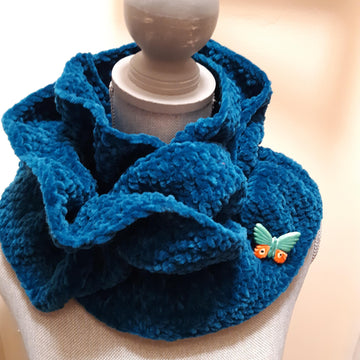 Faux Fur Cowl- Peacock