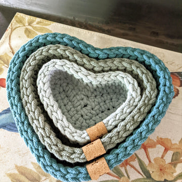 Heart Shaped Nesting Baskets