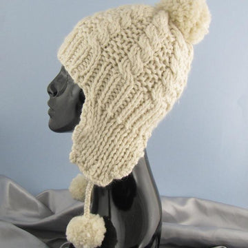 Big Bobble Superfast Cable Trapper Beanie Hat